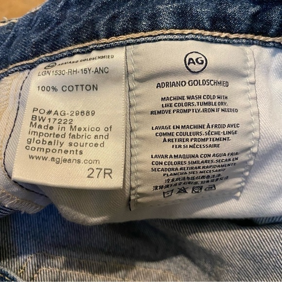 AG Women Blue The Sadie High-Rise Ripped Raw Hem Jean Shorts Size 27R - Picture 7 of 9